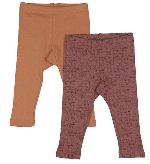 Se Pippi Baby Pippi Leggings - 2-Pak - Burlwood ved KidsWorld