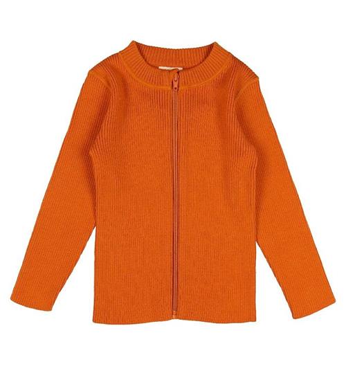 Voksi Voksi Cardigan - Rib - Uld - Warm Orange