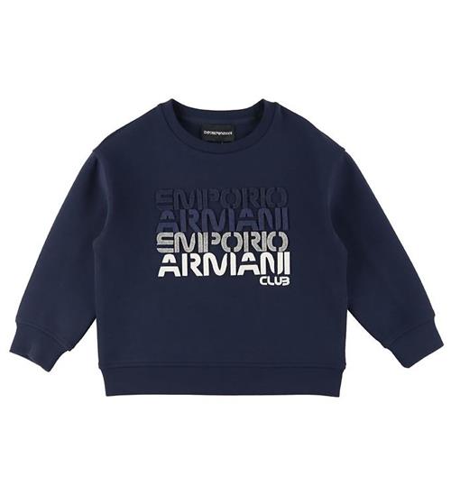 Se Emporio Armani Bluse - Dress Blue m. Tekst ved KidsWorld