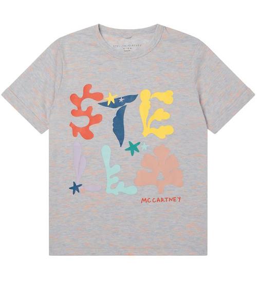 Stella McCartney Kids T-shirt - GrÃ¥meleret m. Print