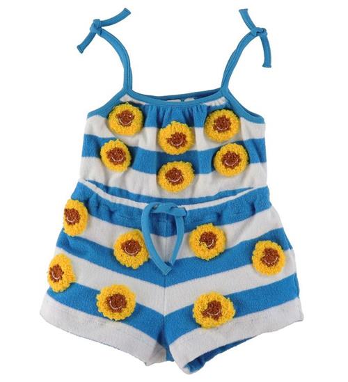 Stella McCartney Kids Stella McCartney Kids Buksedragt - BlÃ¥/Hvidstribet m. Blomster