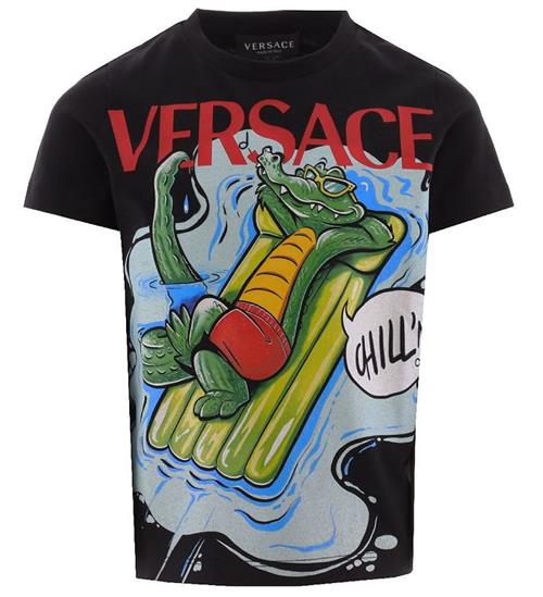 Se Versace Versace T-shirt - Sort m. Krokodille ved KidsWorld