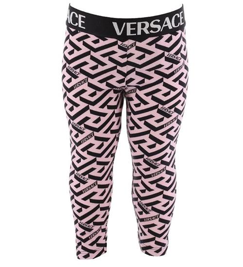 Se Versace Versace Leggings - Rosa/Sort m. Print ved KidsWorld