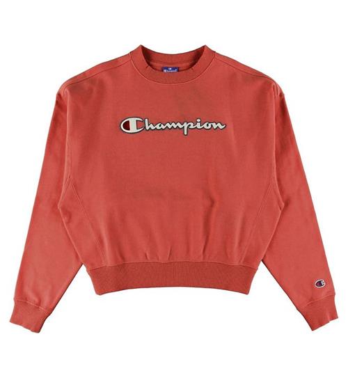 Se Champion Champion Fashion Sweatshirt - RÃ¸d m. Logo ved KidsWorld