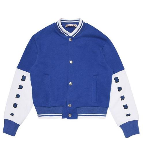 Se Marni Marni Cardigan - BlÃ¥/Hvid ved KidsWorld