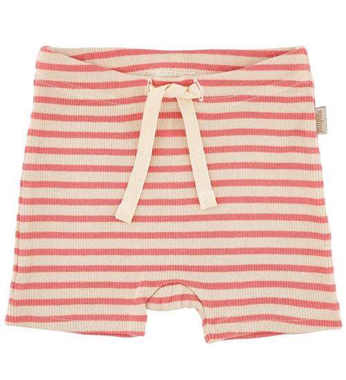 Petit Piao Shorts - Modal Striped - Dark Peach/Cream