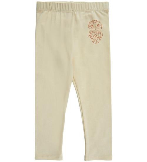 Se Soft Gallery Leggings - SGBaby Paula - Owl - Almond Oil ved KidsWorld