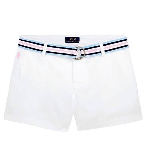 Polo Ralph Lauren Shorts - Classics - Hvid m. BÃ¦lte