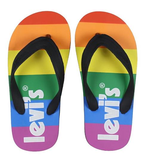 Se Levis Levis Klipklapper - South Beach 2.0 - Black/Rainbow ved KidsWorld