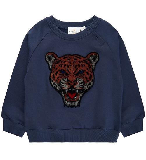 The New Siblings Sweatshirt - TnsDombat - Mood Indigo m. Leopard