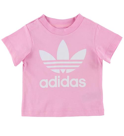 Se adidas Originals adidas Originals T-Shirt - True Pink/White ved KidsWorld