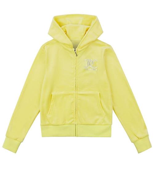 Se Juicy Couture Cardigan - Velour - Yellow Pear ved KidsWorld