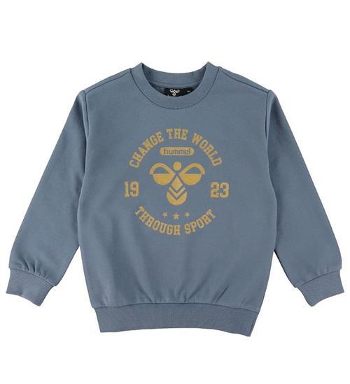 Se Hummel Hummel Sweatshirt - HmlMalin - Blue Mirage ved KidsWorld