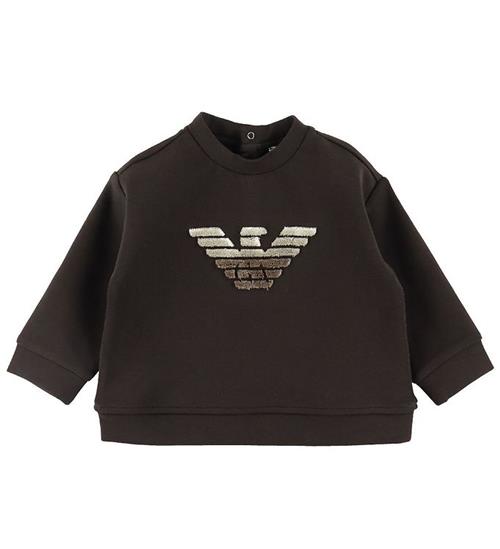 Emporio Armani Bluse - Dark Chocolate m. Logo