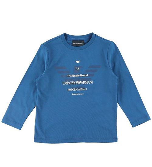 Se Emporio Armani Bluse - Morocan Blue m. Tekst ved KidsWorld