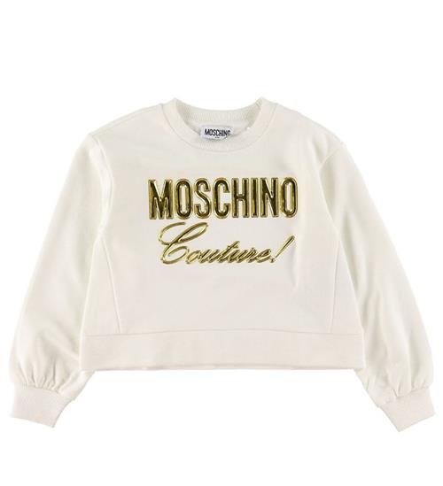 Se Moschino Moschino Sweatshirt - Hvid m. Guld ved KidsWorld