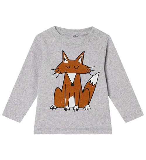 Se Stella McCartney Kids Stella McCartney Kids Bluse - GrÃ¥meleret m. RÃ¦v ved KidsWorld