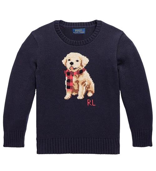 Polo Ralph Lauren Bluse - Strik - Classics lll - Navy m. Bamse