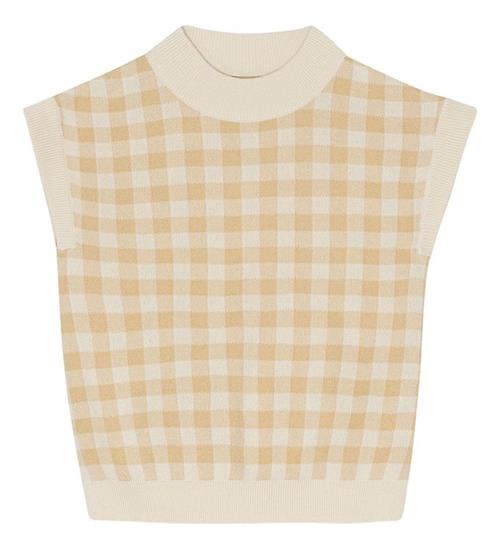 Se Monsieur Mini Monsieur Mini Vest - Strik - Gingham - Moss/Offwhite ved KidsWorld