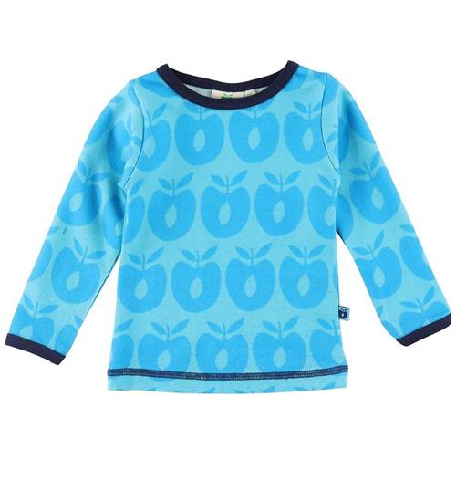 Se SmÃ¥folk Bluse - Uld - Retro Apple - Blue Atoll ved KidsWorld