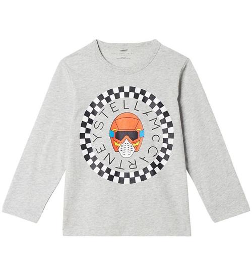 Stella McCartney Kids Bluse - GrÃ¥meleret m. Logo