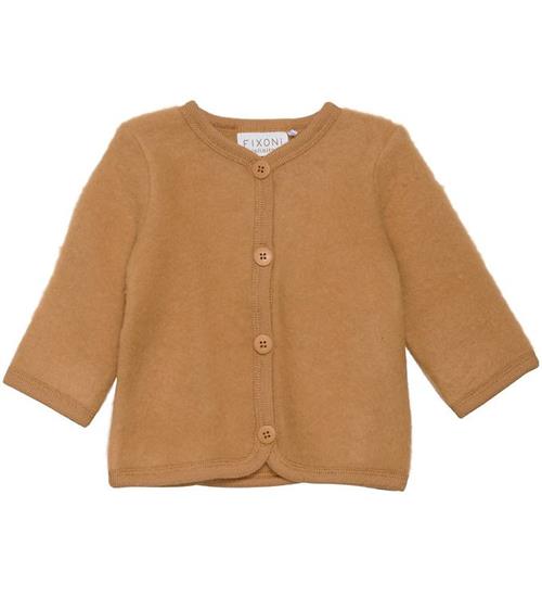 Se Fixoni Fixoni Cardigan - Uld - Brown Sugar ved KidsWorld