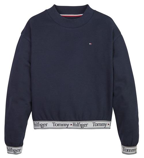 Se Tommy Hilfiger Tommy Hilfiger Sweatshirt - Tommy Tape Cink - Desert Sky ved KidsWorld