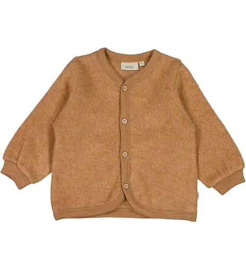 Se Wheat Wheat Cardigan - Uldfleece - Clay Melange ved KidsWorld