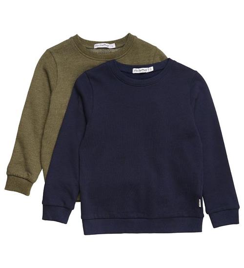 Se Minymo Minymo Sweatshirt - 2-Pak - Dark Olive ved KidsWorld