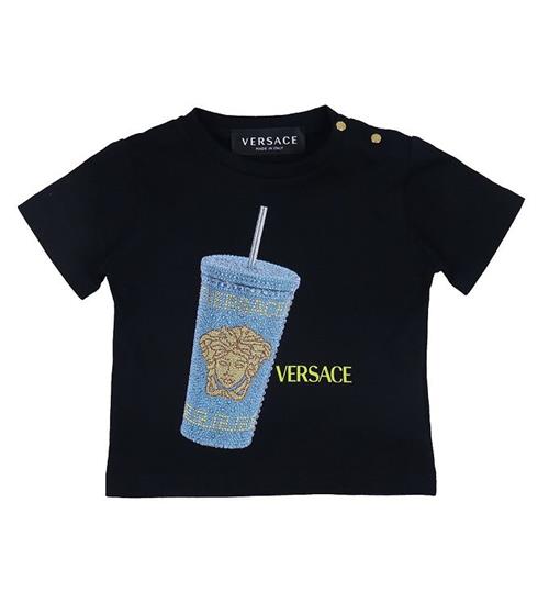 Se Versace T-shirt - Sort m. Print ved KidsWorld