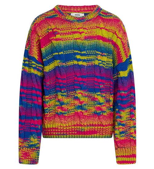 Se Mads NÃ¸rgaard Bluse - Uld/Akryl - Kolly Sweater - Purple Multi ved KidsWorld