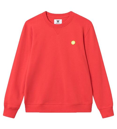 Se Wood Wood Wood Wood Sweatshirt - Tye - Apple Red ved KidsWorld