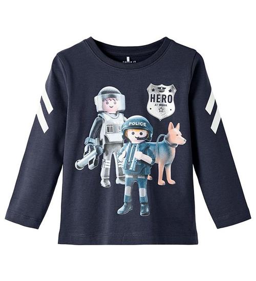 Se Name It Bluse - NmmDohn Playmobil - Dark Sapphire ved KidsWorld