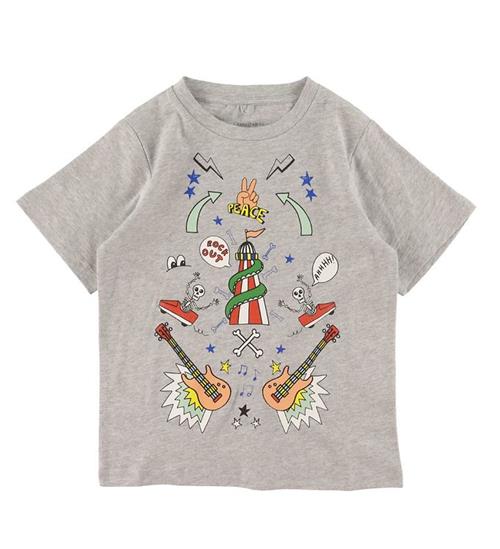 Stella McCartney Kids Stella McCartney Kids T-shirt - GrÃ¥meleret m. Print