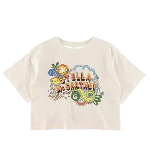 Stella McCartney Kids Stella McCartney Kids T-shirt - Cropped - Hvid m. Print