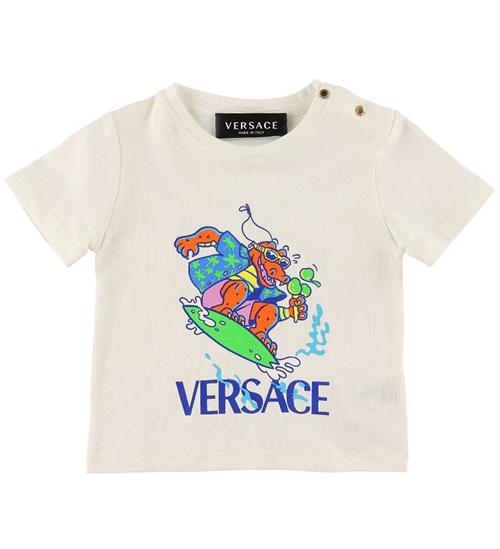 Se Versace T-shirt - Hvid m. Krokodille ved KidsWorld