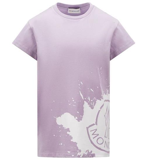 Se Moncler Moncler T-shirt - Lilla m. Hvid ved KidsWorld