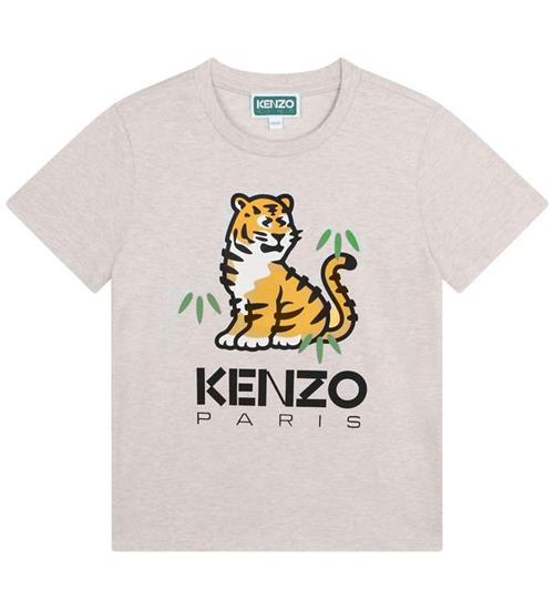 Kenzo Kenzo T-shirt - GrÃ¥meleret m. Tiger