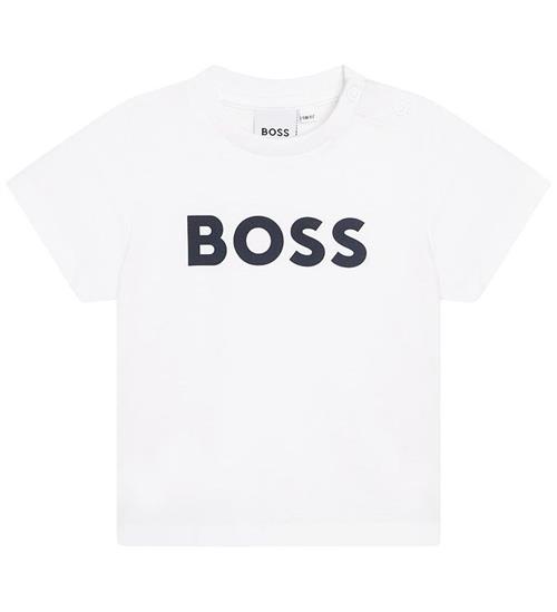 BOSS BOSS T-shirt - Hvid m. Navy