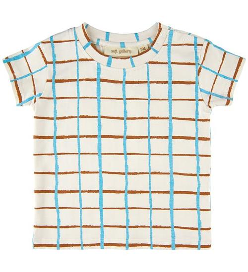 Se Soft Gallery Soft Gallery T-Shirt - SgJared - Check - Gardenia ved KidsWorld