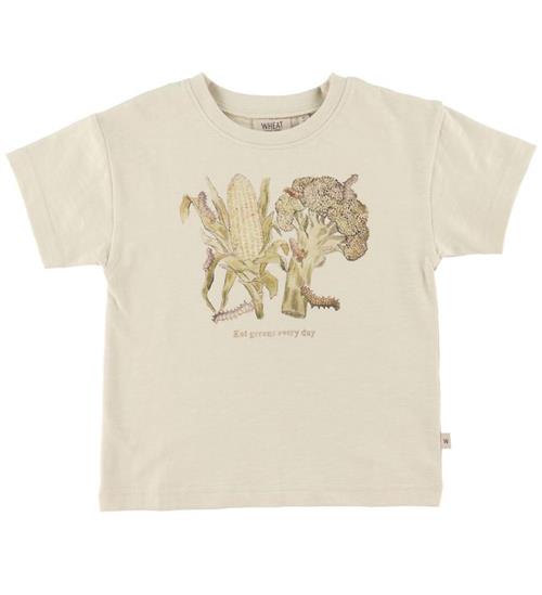 Wheat T-shirt - Greens - Chalk