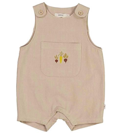 Se Wheat Wheat Sommerdragt - Elif Embroidery - Dark Sand m. GrÃ¸ntsager ved KidsWorld