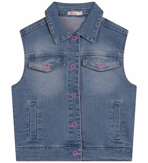 Se Billieblush Billieblush Denimvest - Double Stone+Bleach ved KidsWorld