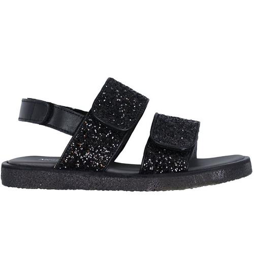 Se Angulus Angulus Sandal - Sort m. Glitter ved KidsWorld