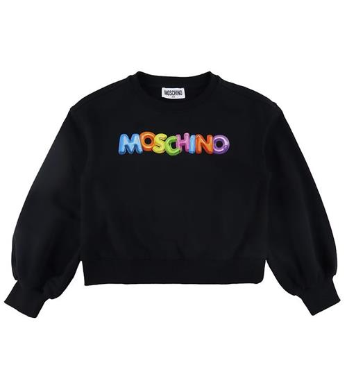 Se Moschino Moschino Sweatshirt - Cropped - Sort m. Print ved KidsWorld