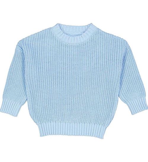 Se VACVAC Bluse - Strik - Confettiknit 1.0 - Blue Blossom ved KidsWorld