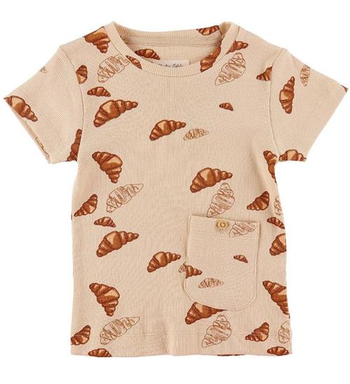 Se VACVAC VACVAC T-shirt - Ello - Croissant Big - Beige ved KidsWorld