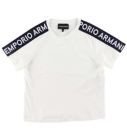 Se Emporio Armani Emporio Armani T-shirt - Hvid/Navy m. Logostribe ved KidsWorld