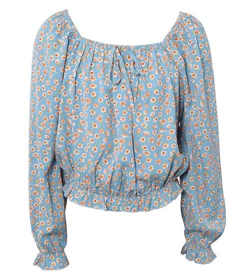 Se Hound BLuse - Flower - Sky Blue ved KidsWorld