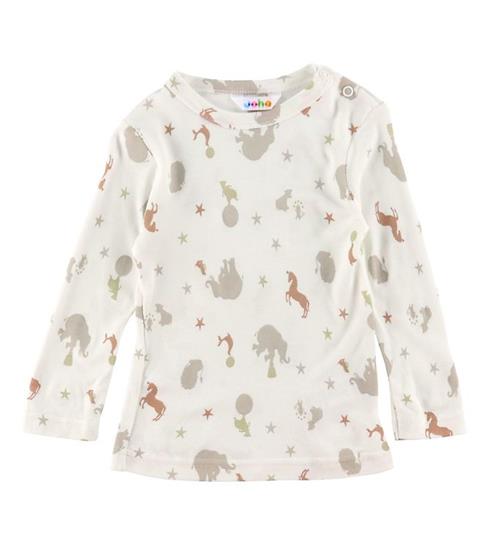 Se Joha Bluse - Hvid m. Print ved KidsWorld